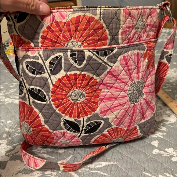Vera Bradley Vibrant Pink and Gray Floral Crossbody - Picture 9 of 9